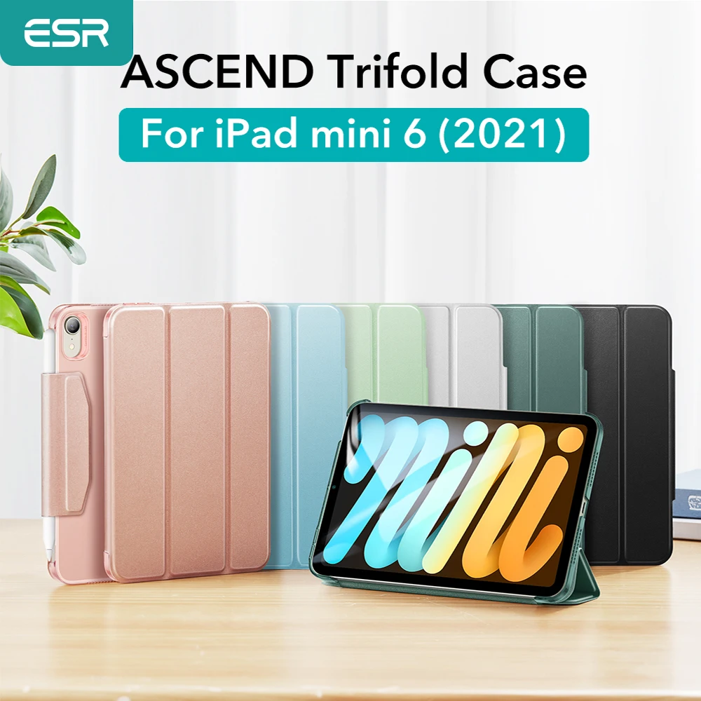 ESR für iPad mini 6 2021 Fall Trifold Abdeckung für iPad mini 2021 Fall Smart Abdeckung Bleistift Schließe Magnetische Stand für iPad mini 6 Fall