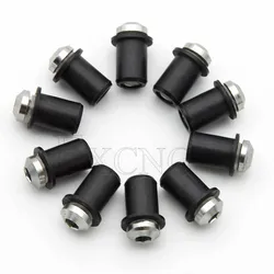 10 PCS 8 Colors E-Bike Motorcycle Motorbike Windscreen Windshield Bolts Kit CNC Screw Mounting Nuts Fairing Screws Bolts