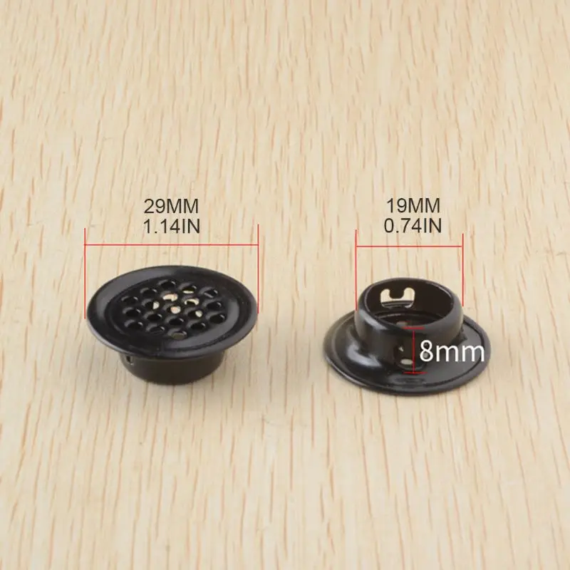 10 pz/set accessori della copertura di ventilazione dello sfiato dell'aria della feritoia dell'acciaio inossidabile del foro della maglia del governo di 19-53mm