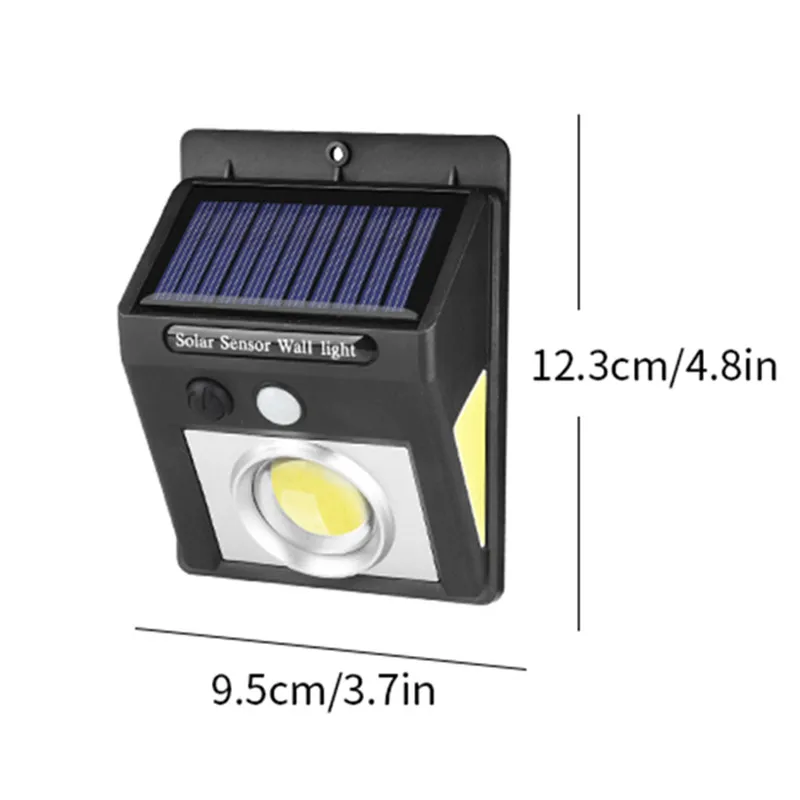 

37 Leds Solar Power Light Security Lights with Motion Sensor Outdoor Energy Saving Three-Sided Garden Decor Outdoor Wall Lights