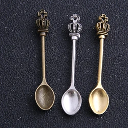 6pcs 10*56mm Three Color Crown ccharms Alloy Suspension Pendant DIY Jewelry Bracelet Accessor