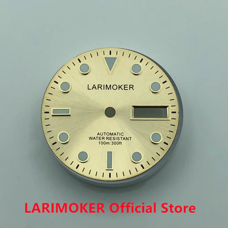 29mm Watch Dial Face Insert Parts for Watch NH36 Automatic Mechanical Movement for Watch Green Luminous Accessories Modify