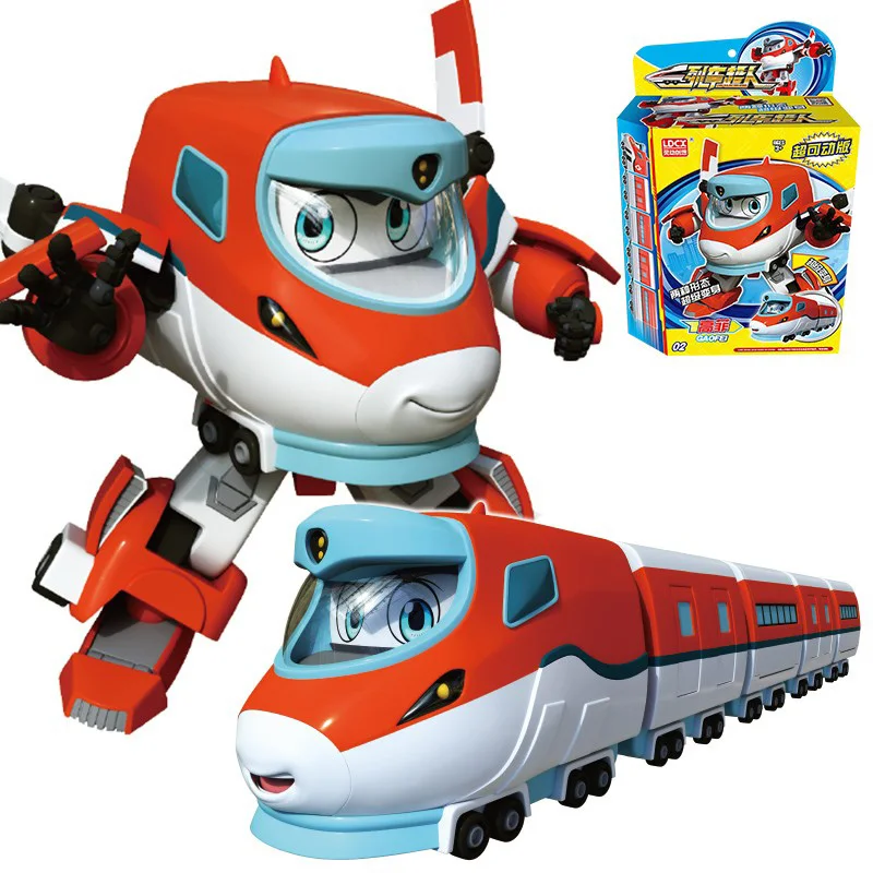 ABS Big China High-Speed Railway Super Train Robot Transformation Toy Deformation Car Action Figure CHSR Toys for Kids Gift