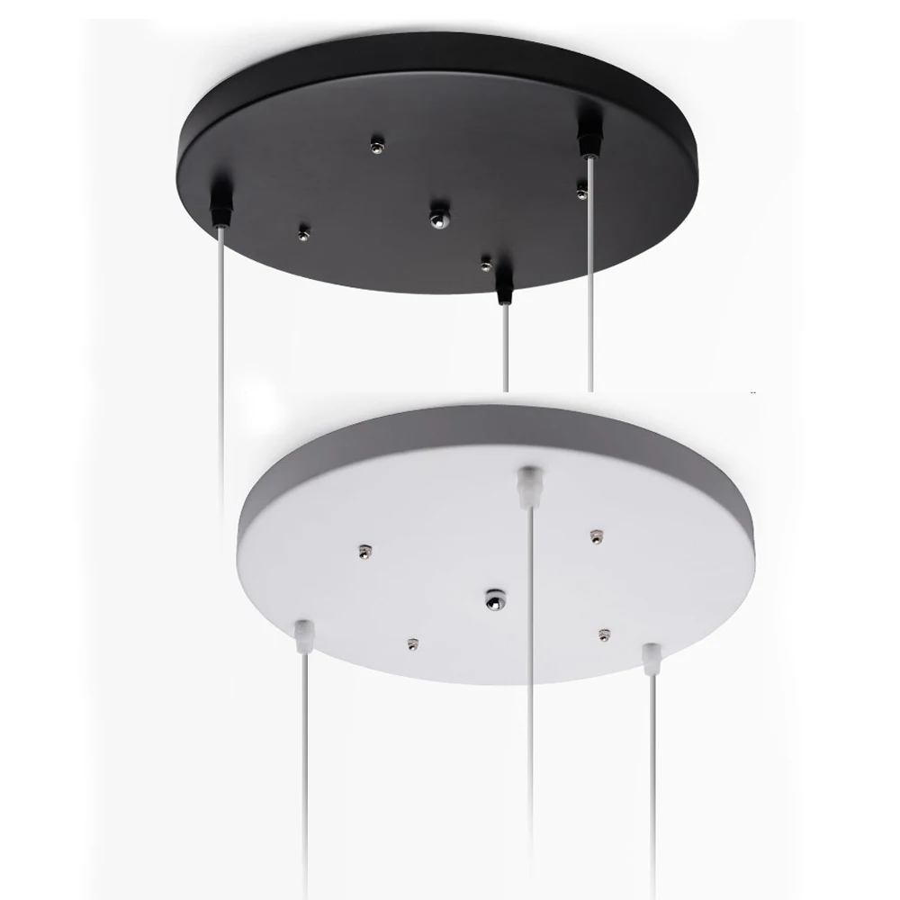 Ceiling Plate Pendant Lamp Base Plate Lighting Accessory DIY Multi Sizes Black White Round Rectangle Canopy Plate Lamps Chassis