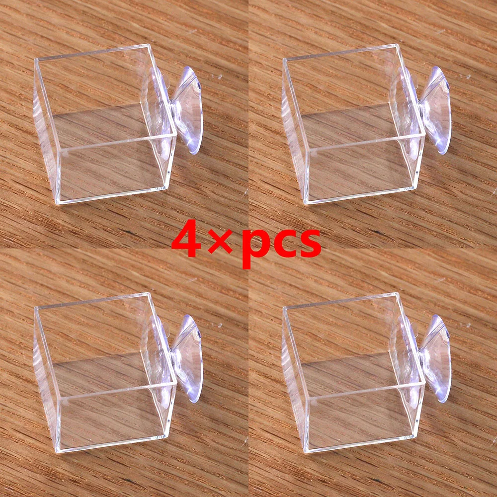 4pcs Mini Insect Water dish, Transparent And Harmless Plastic, Small Reptile Feeding Feeder, Crickets Pet Worm Cups Spider Gecko