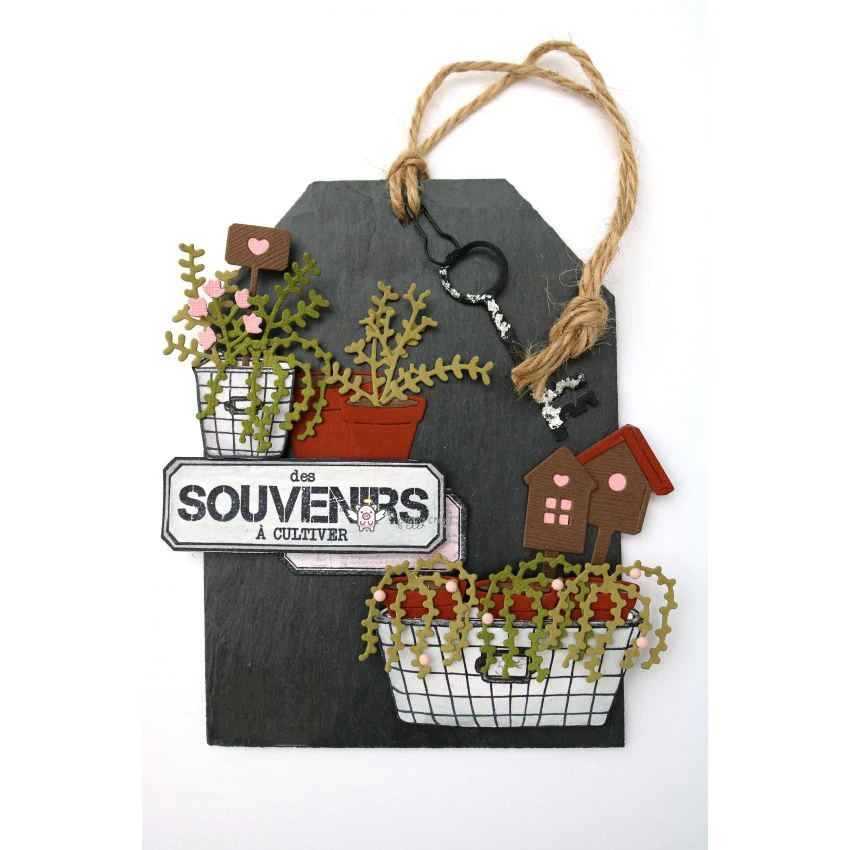 Piggy Craft metal cutting dies cut die mold Flower leaf pot basket Scrapbook paper craft knife mould blade punch stencils dies