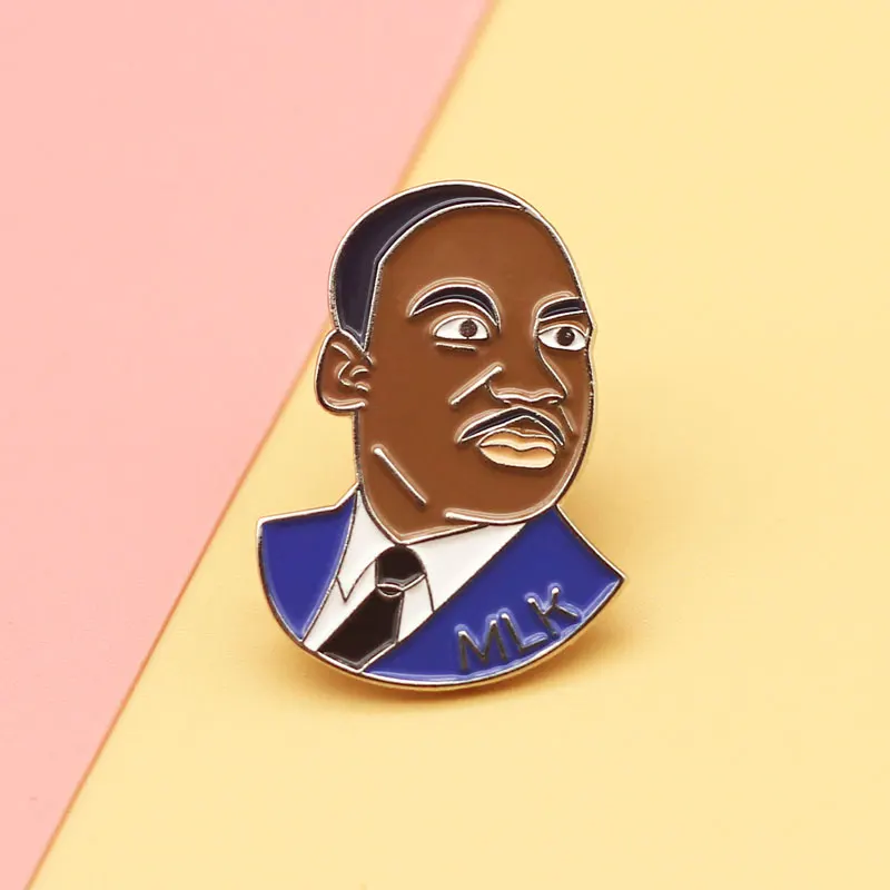 Martin Luther King  brooch and enamel pins Men and women fashion jewelry gifts anime movie novel lapel badges