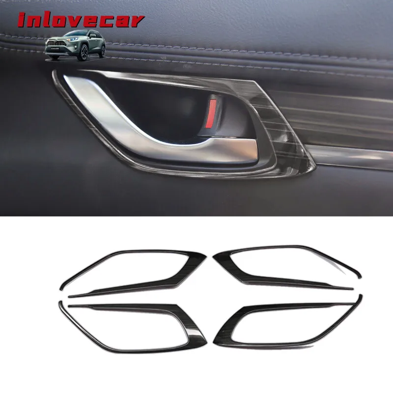 

For Mazda CX-5 CX5 2nd Gen 2017 2018 2019 2020 Car stick trim Stainless steel inside door inner built handle bowl frame 4pcs