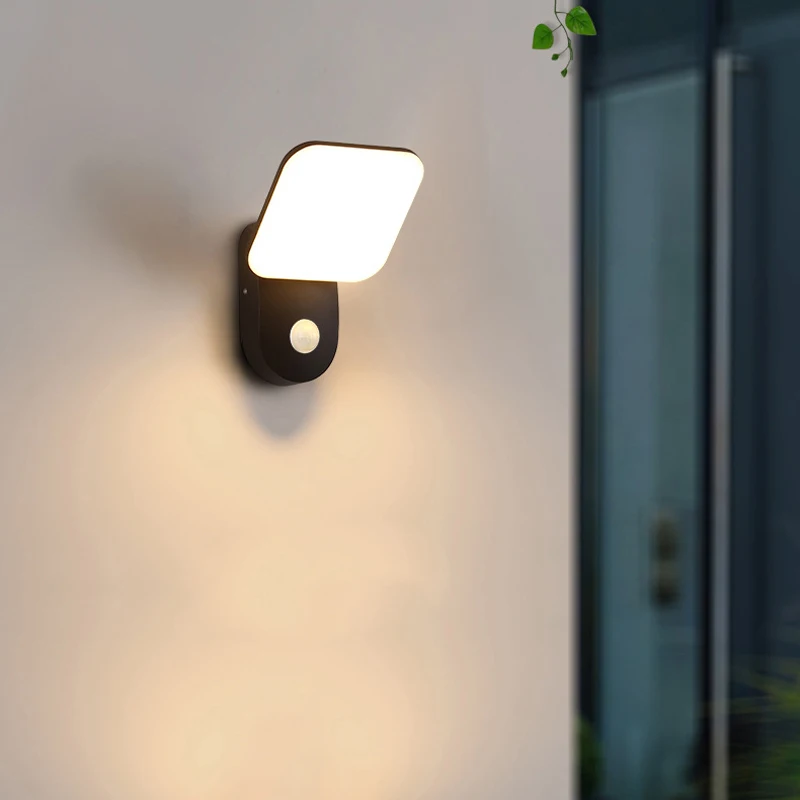 

12W LED Wall Light Indorr Outdoor Waterproof IR Motion Sensor Stair Bedroom Wall Lamp Garden Corridor Balcony Porch Lights