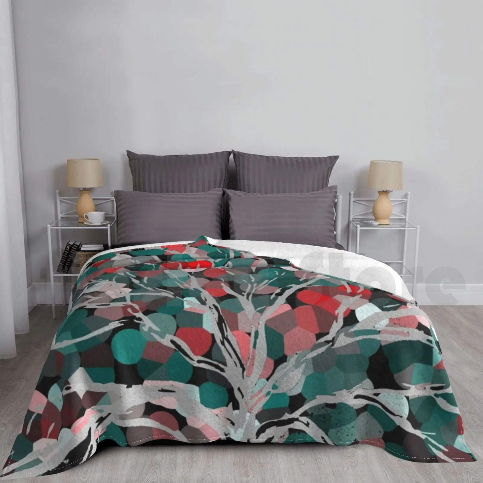 

Crystal Blossom Blanket Fashion Custom Pattern The Mind Mood Abstract Mystery Glitch Psychedelia Light