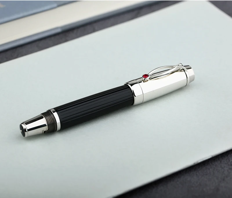 Majohn X1 Retractable Fountain Pen - Resin, Extra Fine Nib, Silver Clip, Gift Ready