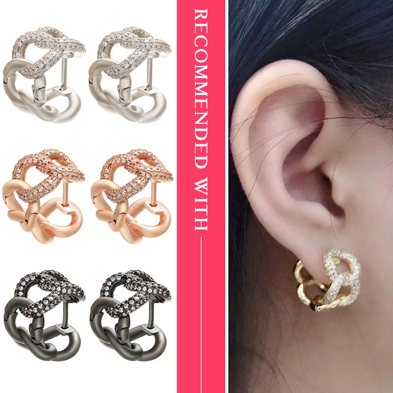 ZHUKOU high quality AAA CZ Element Stud Earrings For Women Creative Crystal Earrings Statement Wedding Jewelry model:VE137