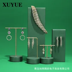 Jewelry display stand metal green earrings display stand jewelry props show earrings display stand stock