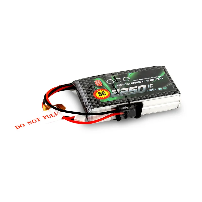 Gens ACE 2250mAh 6.6V 2S 2S1P LiFe Battery with Futaba 3P Plug for 14SG 4PLS T8J Remote Control