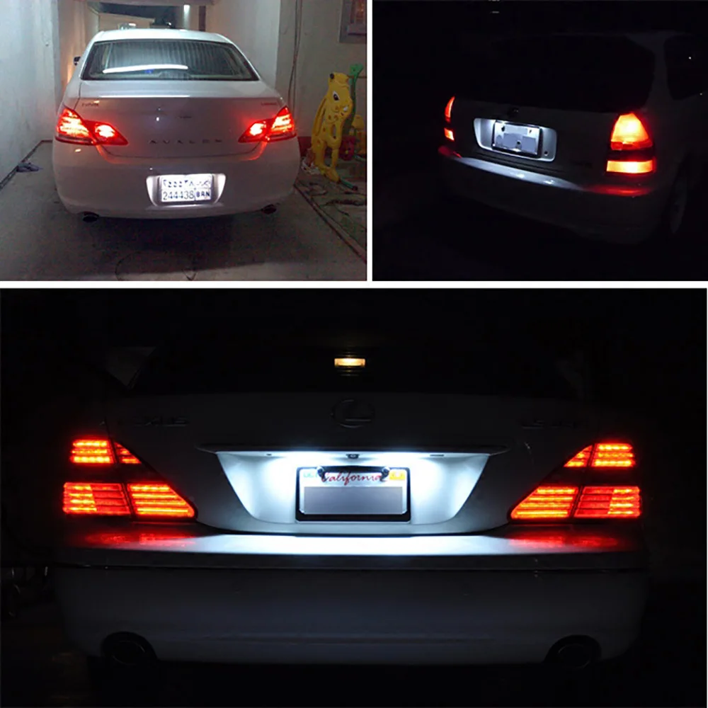 2Pcs CanBus LED Car Number License Plate Lights Lamp For Lexus IS200 IS300 LS430 GS300 GS430 GS400 ES300 ES330 RX300 RX330 RX350