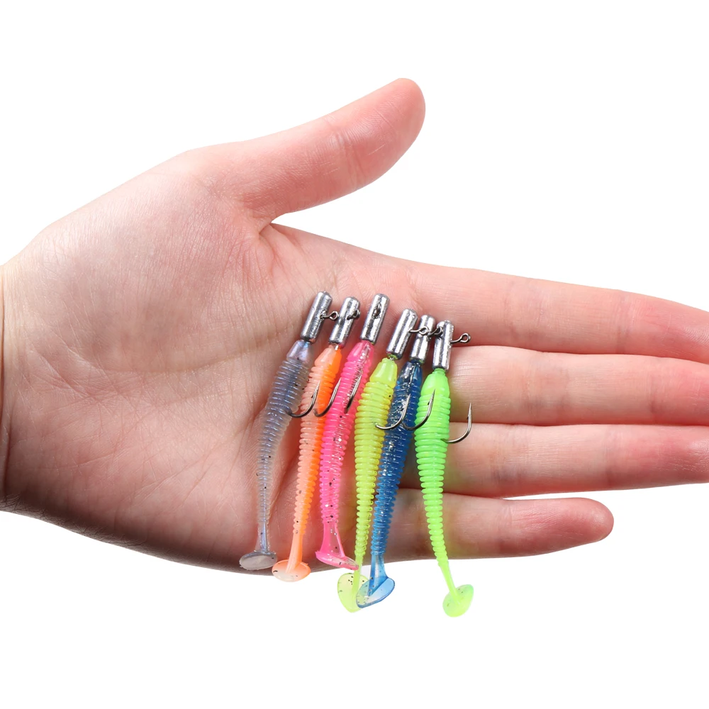 JOHNCOO 20pcs Jig Head Fishing Hooks Trout Fish Hook For Soft Lure Bait Barbed Single Fishhook 1g 1.5g 2g 3g