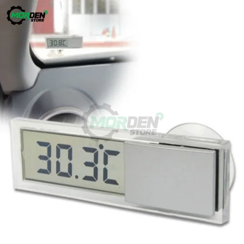 Mini LCD Digital Display Auto Car Thermometer With Suction Cup Temperature Meter Smart Digital Thermometer