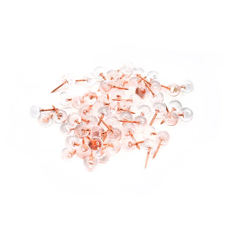 100PCS Transparent ball Locating Pins Stitching Needles Drawing pin For Apparel Marking Tools Sewing Accessories Office Supplies