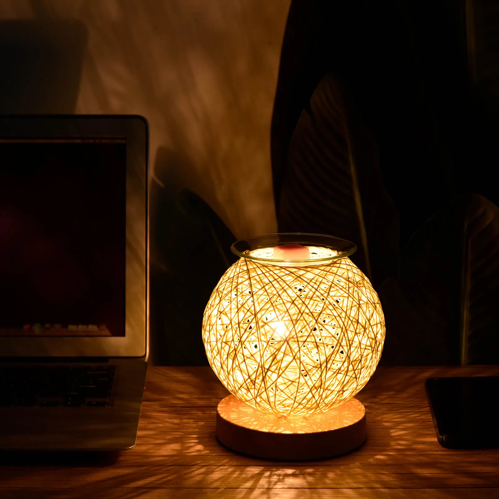 Aroma Electric Wax Melt Incense Burner 3D Aroma Lamp Essential Oil Burner Light Aromatherapy DiffuserNightlight