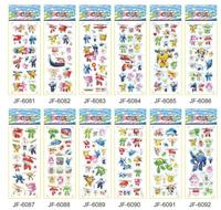 NEW 12pcs /set Super Wings stickers for kids Home decor on laptop cute car sticker decal fridge doodle toy Superwings 3D stick