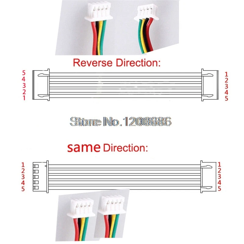 20CM 24AWG 10 Pin Cable with Double-end XH2.54mm Pitch Cable Plug 20cm