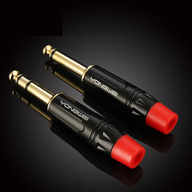 6.35 monophonic two-core audio cable microphone cable welding plug 6.5 large three-core stereo microphone connector