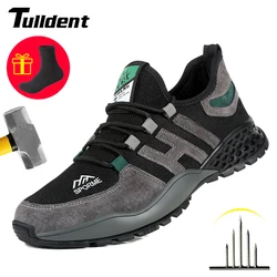 Men Work Safety Shoes Steel Toe Anti-Smashing Wear Light Comfortable Puncture-Proof  Nail Penetration Resistance Security