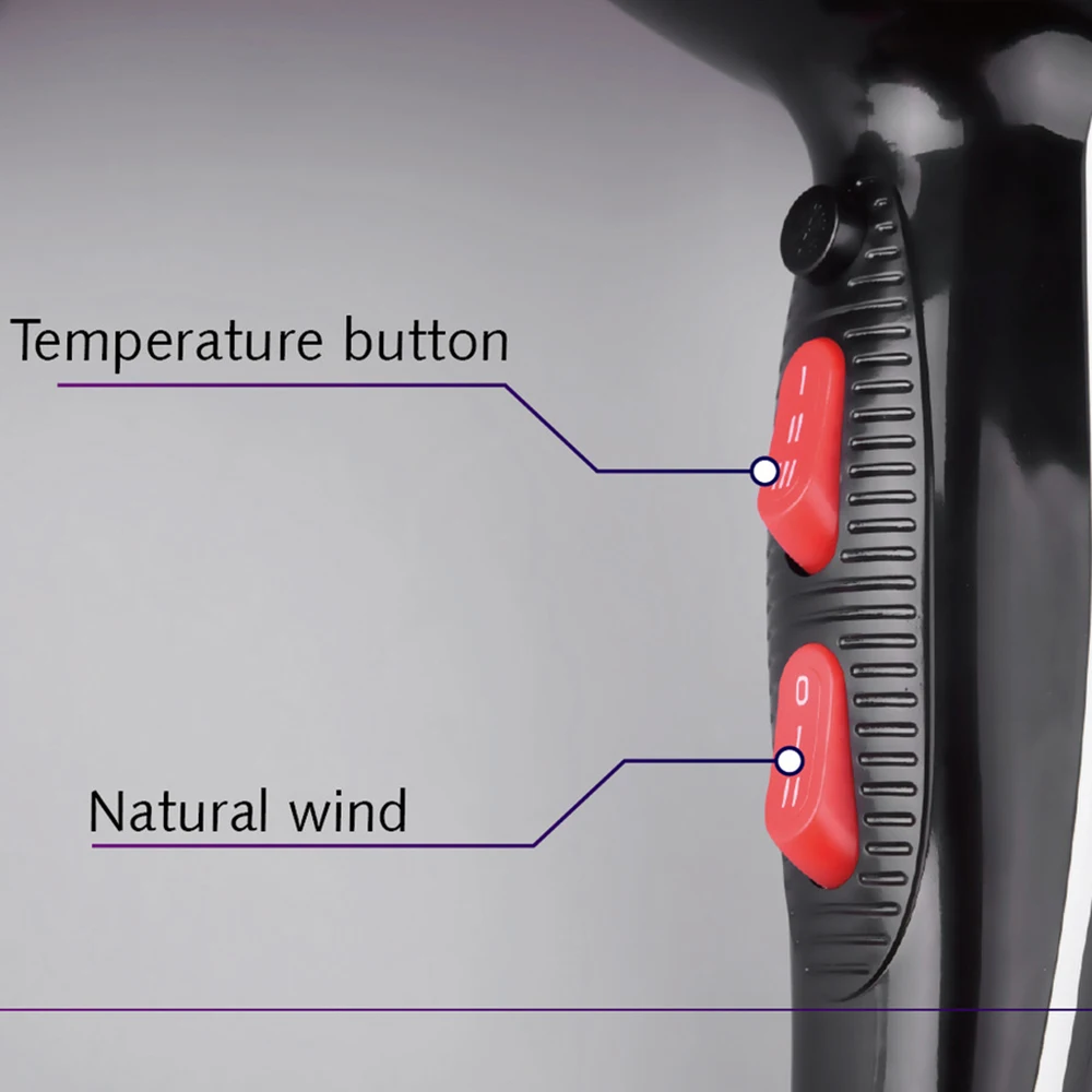 Secador de pelo profesional para salón, máquina de soplado eléctrico de aire caliente y frío, multifunción, 6 engranajes, 6000W