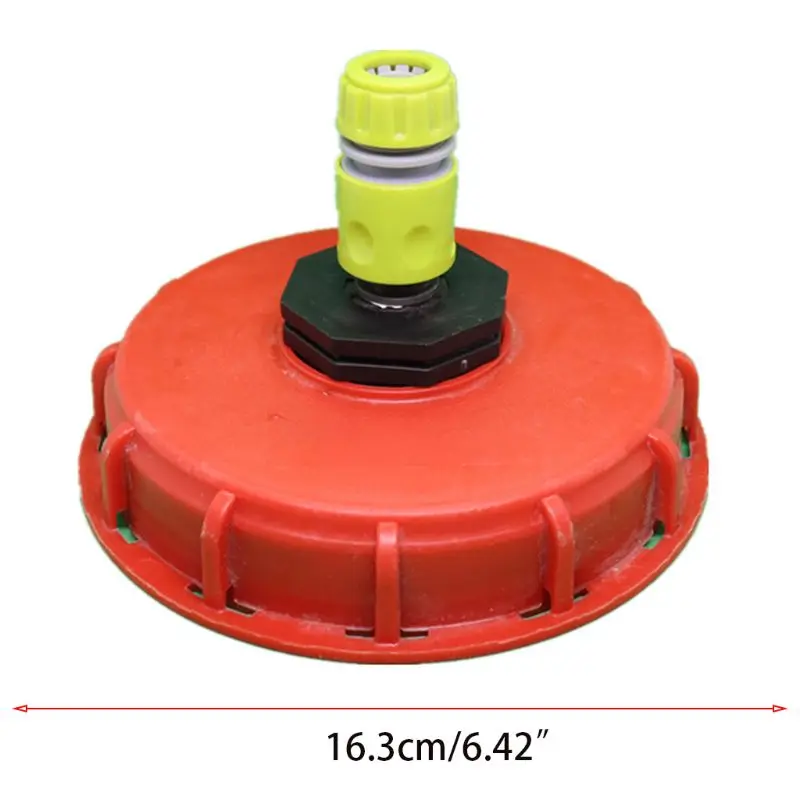 Plastic IBC Tank Cap Cover Lid Bung Adapter with Water Injection Connector Plug 964E