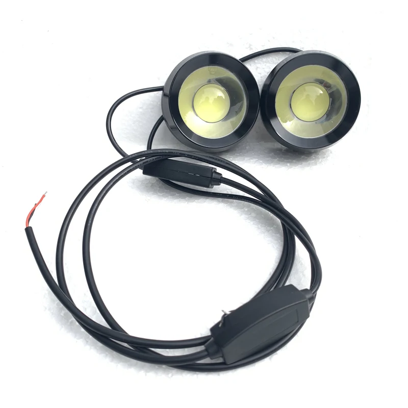 Universal Autos Aluminum Led DRL Running day light Car Auxiliary eagle eye Led fog lamp 60mm Offroad 4x4 SUV grill Mount lights