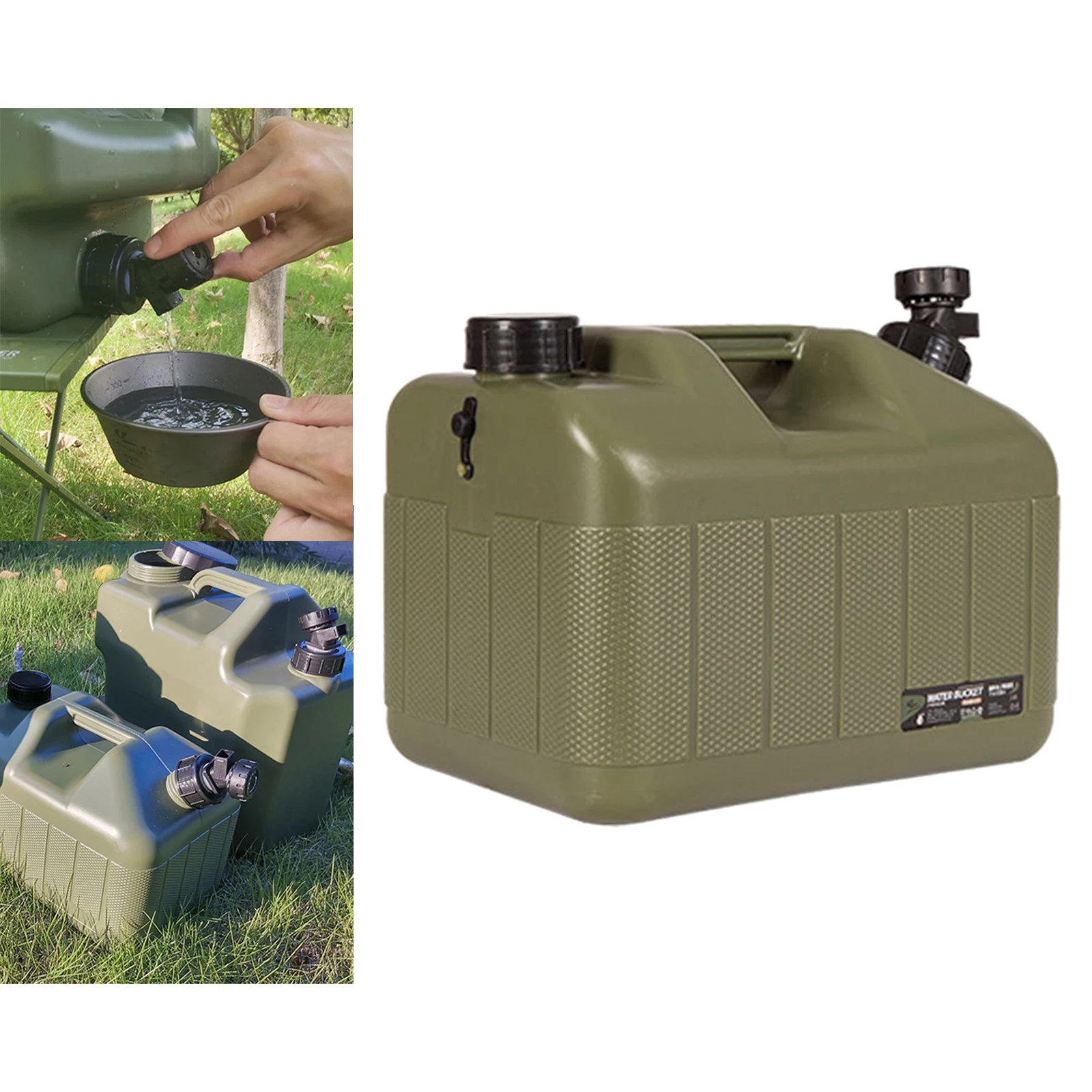 10L Portable Bucket Tank Container with Faucet for Camping Camping Water Reservoir Water Canister Water Container Storage