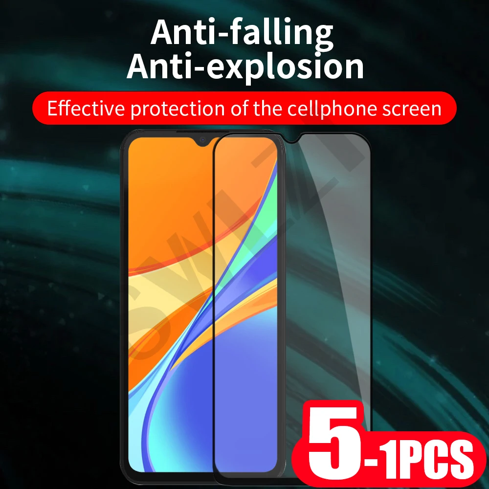 5-1Pcs full cover phone screen protector for Redmi note 8 8T 7 6  on the tempered glass Redmi 8A 7s 7A 6A pro protective film