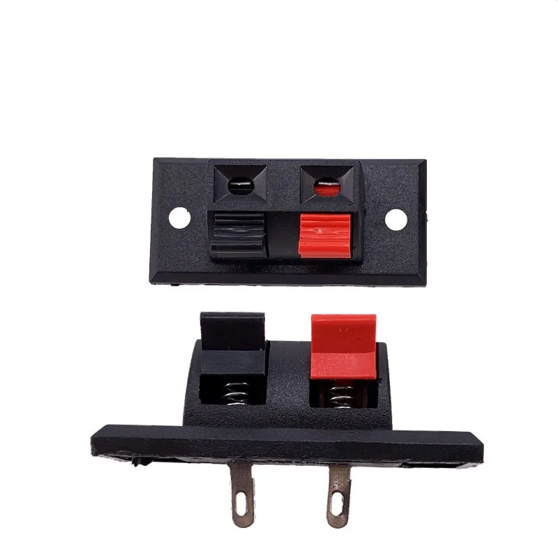 2017 Hot 5 Pcs 2 Positions Connector Terminal Push in Jack Spring Load Audio Speaker Terminals