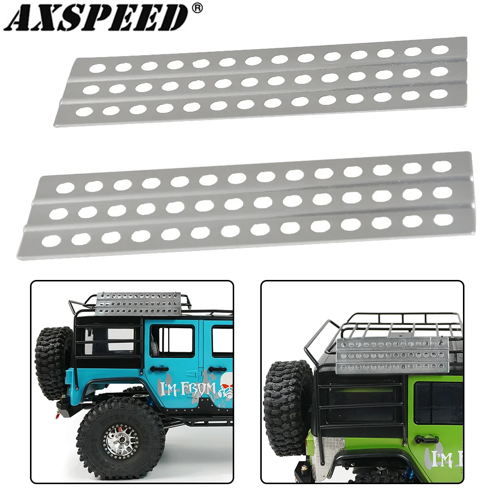 AXSPEED 1Pair Metal Sand Ladder Recovery Board 38x120mm for 1/10 RC Crawler Axial SCX10 TRX4 Tamiya CC01