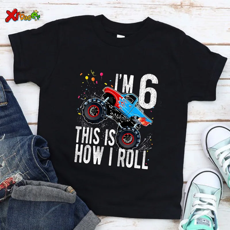 

Baby Kids Cartoon Comic Birthday Number Name Print T Shirt Children Birthday T-shirts Boy&Girl Funny Gift Short T Shirt Present