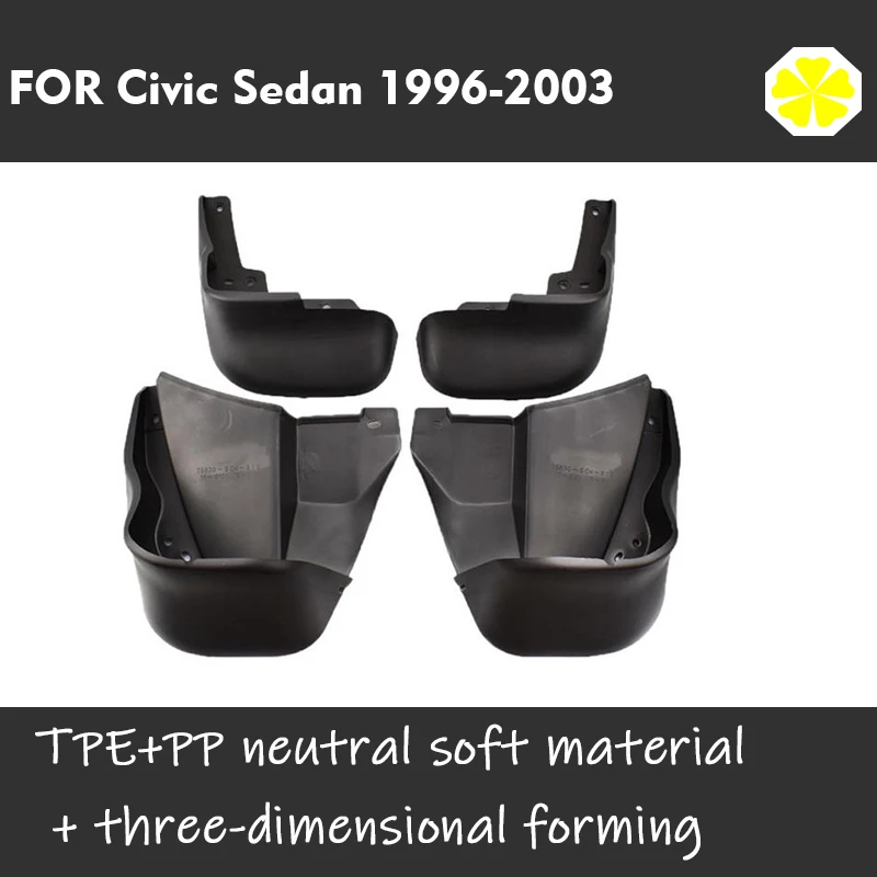 FOR Civic 4dr Sedan 1996-2003 Mudflaps Guard Splash Mudguards Fender Mud Flap Car Accessories Auto Styline Front Rear 4pcs