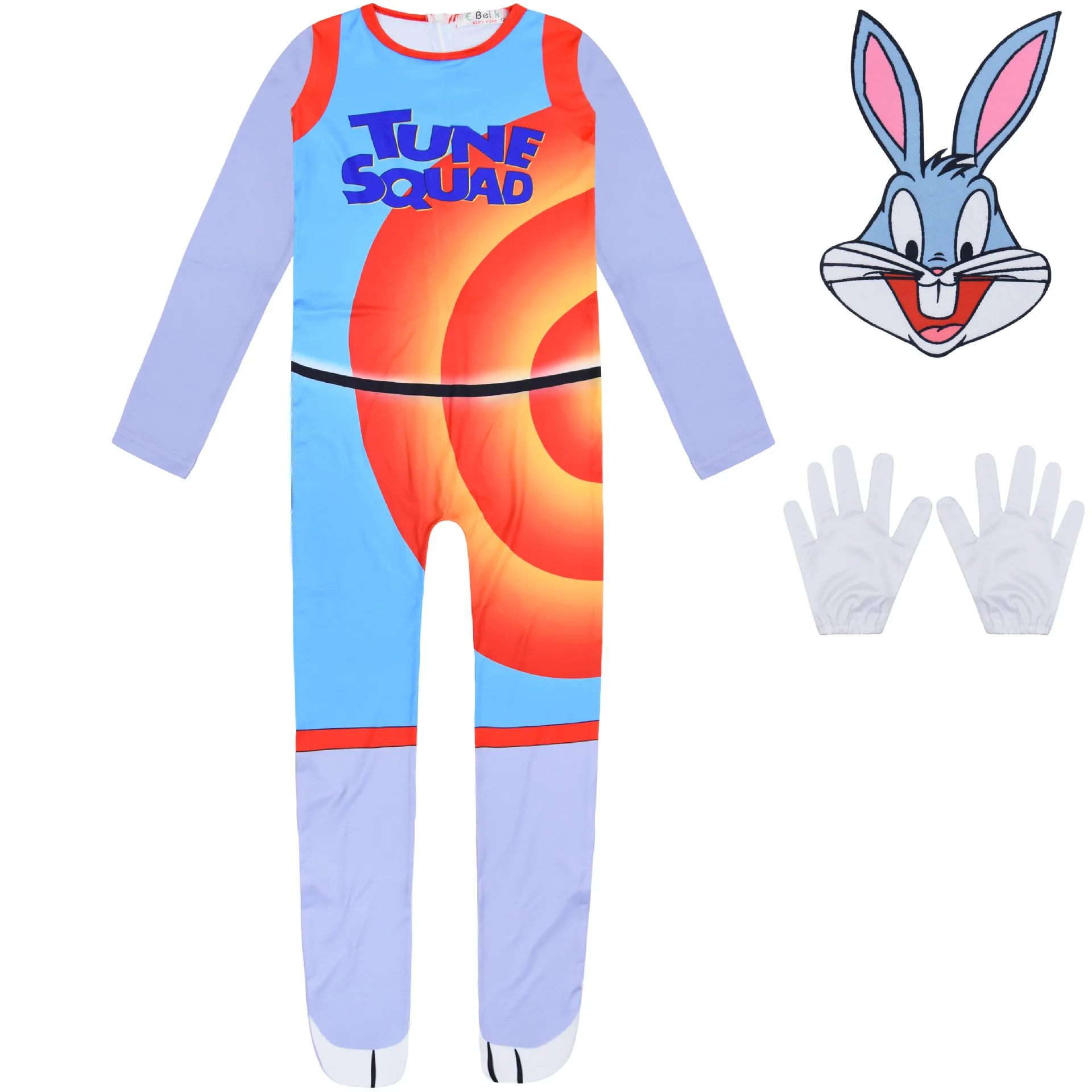 2021 Kids Halloween Costumes for Boys Girls Space Jam 2 Cosplay Bodysuit Carnival Party Clothing Fancy Dress NO.6 Zentai Outfits