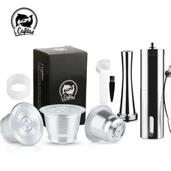 New icafilas for Nespresso Coffee Capsule Reusable Espresso Steel Coffee Pod Filters for Mini C30 D30 & Pixie Coffee Maker