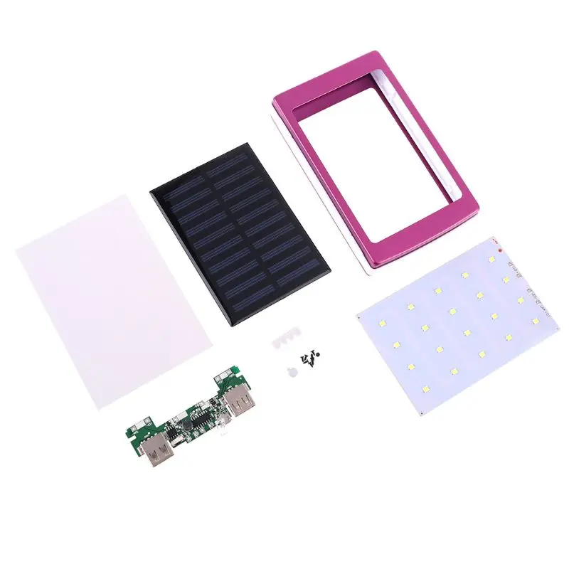 18650 Solar DIY Box Poverbank Case Led for Moblie Phone Power Pover No N12 21 Dropshipping