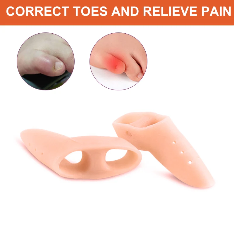 4 Soorten Dubbele Ring Teen Separator Voet Overlappende Orthopedische Bunion Duim Valgus Correctie Pads Siliconen Beschermhoes