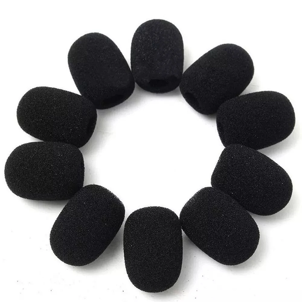 10PCS Mini Replacement Foam Covers Windscreen Windshield Sponge Covers for Telephone Headset Microphone pads Mic Cover Protector