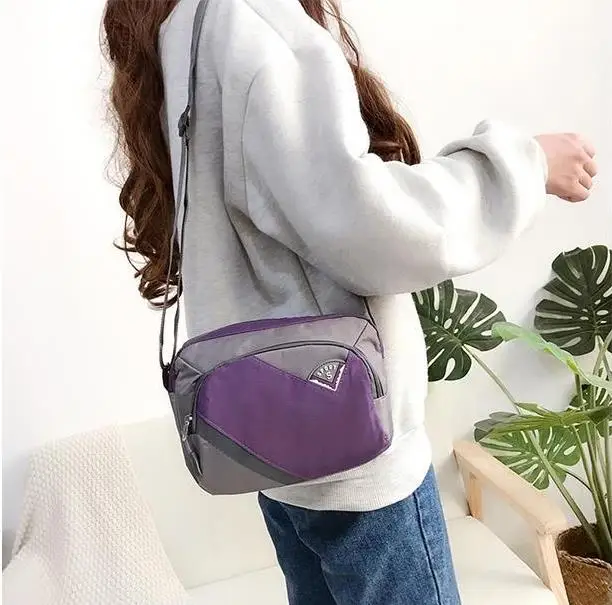 2021 Women\'s Messenger Bag New Nylon Leisure Small Crossbody Bag Middle-aged Mommy Bag Mini Canvas Mobile Phone Bag Shoulder Bag