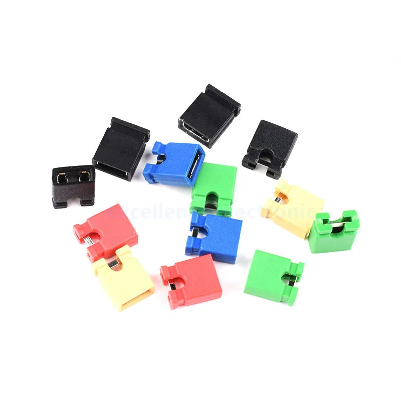 120PCS/Lot 2.54mm Jumper Cap Colorful Pin Header Standard Computer Jumper Blocks Connector