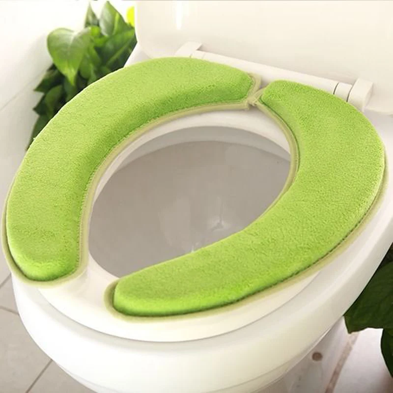 Sticky Toilet Mat Thicken Coral Fleece Toilet Seat Cushions Washable High Quality Toilet Sit Pad Winter Soft Closestool Case 1PC