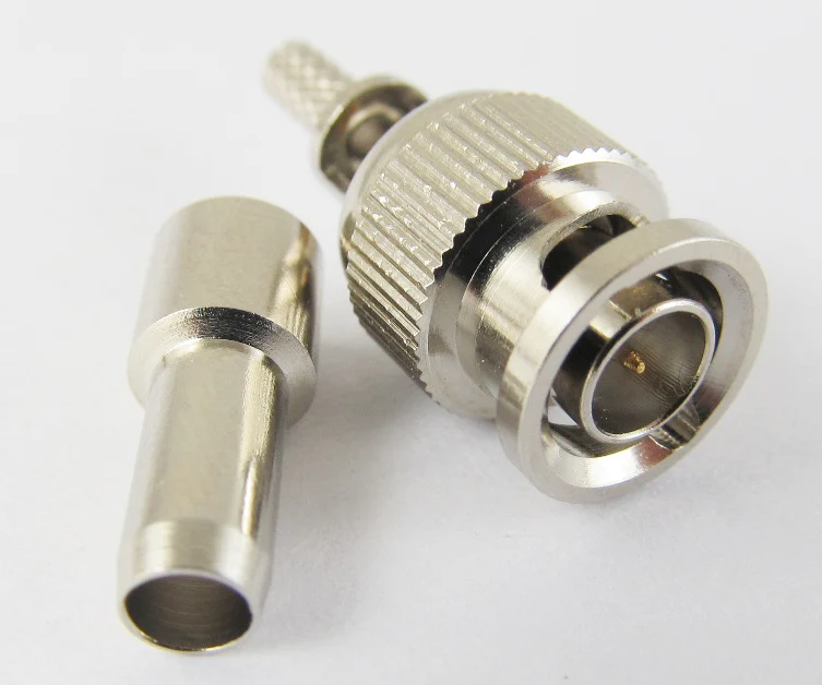 1pc Mini BNC Male Plug Window Crimp Coaxial Connector for G174 RG188 RG316 Cable