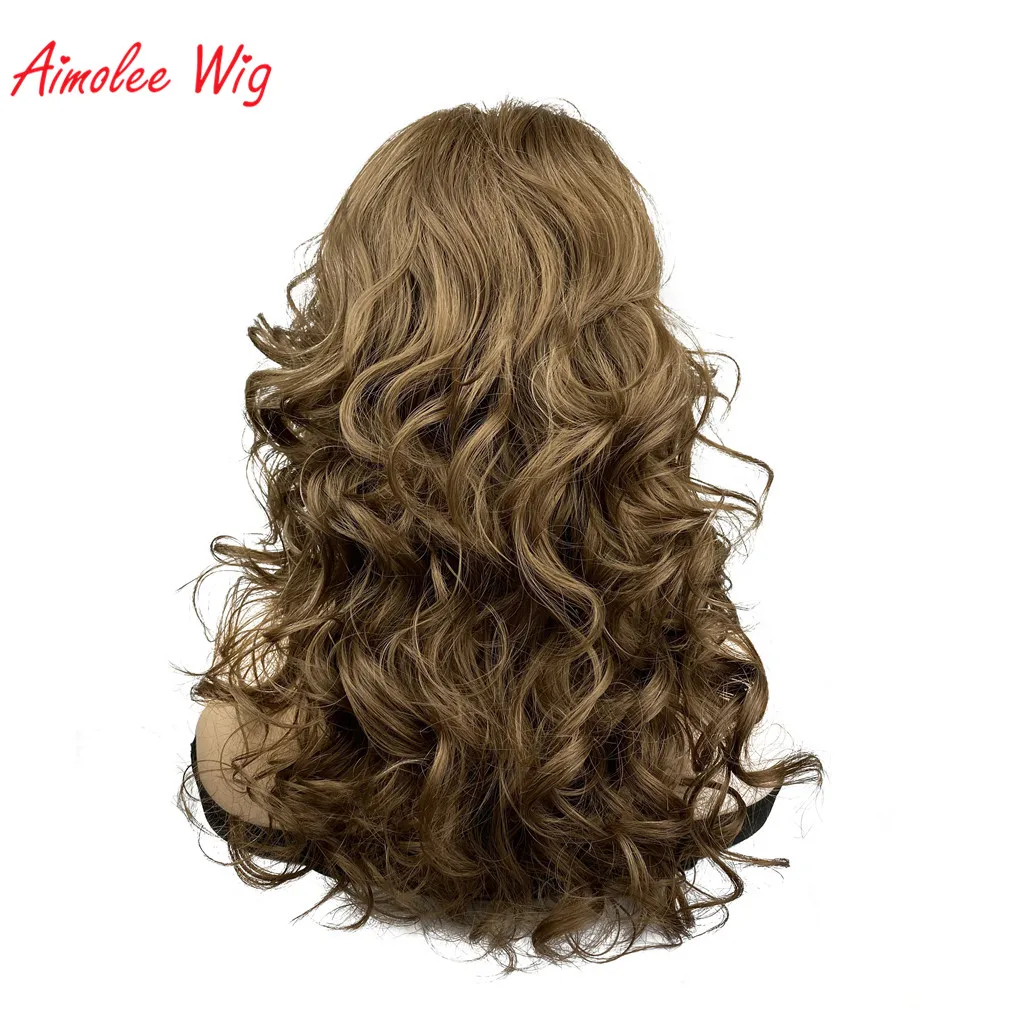 Natural Long Curly Wig With Bang Women's Synthetic Wigs Hair