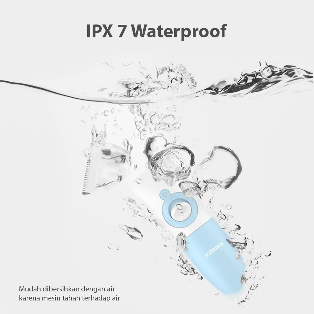 子供のための二重電気バリカン,青,USB,急速充電,低ノイズ,調整可能,洗えるセラミックカッター