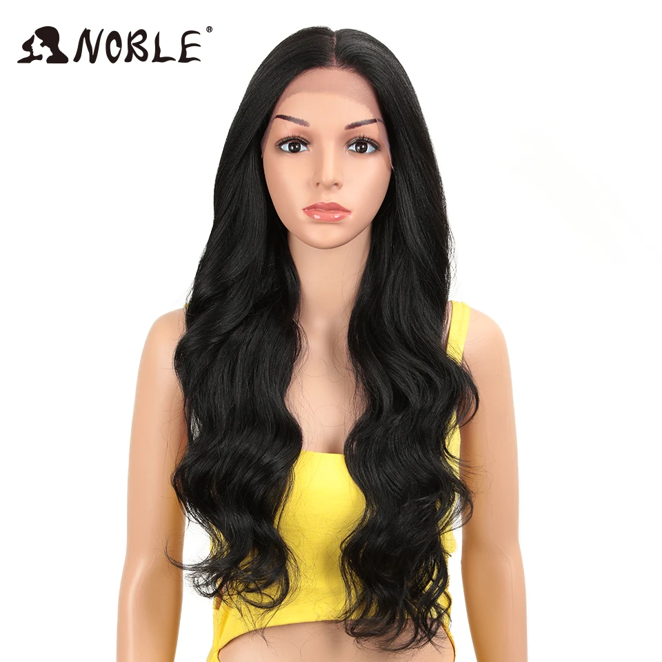 Noble 13x4 Lace Front Wig Synthetic 28 inch Long wavy ombre blonde Wigs For Women Ombre Lace Front Wig Synthetic Lace Front Wig