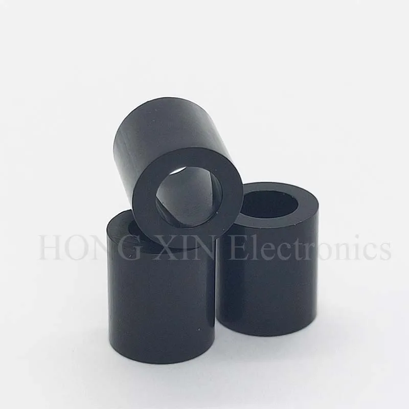 【 M4.2 * 7*8 】Black Abs Rround Spacer Standoff Nylon Non-Threaded Spacer Ronde Hollow Standoff Wasmachine