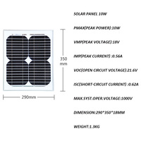 Portable Solar Panel 12v 10W 20W 30W 40W 50W 60W 100W Solar Battery Solar Phone Charger Street Light LED Car Camping Caravan